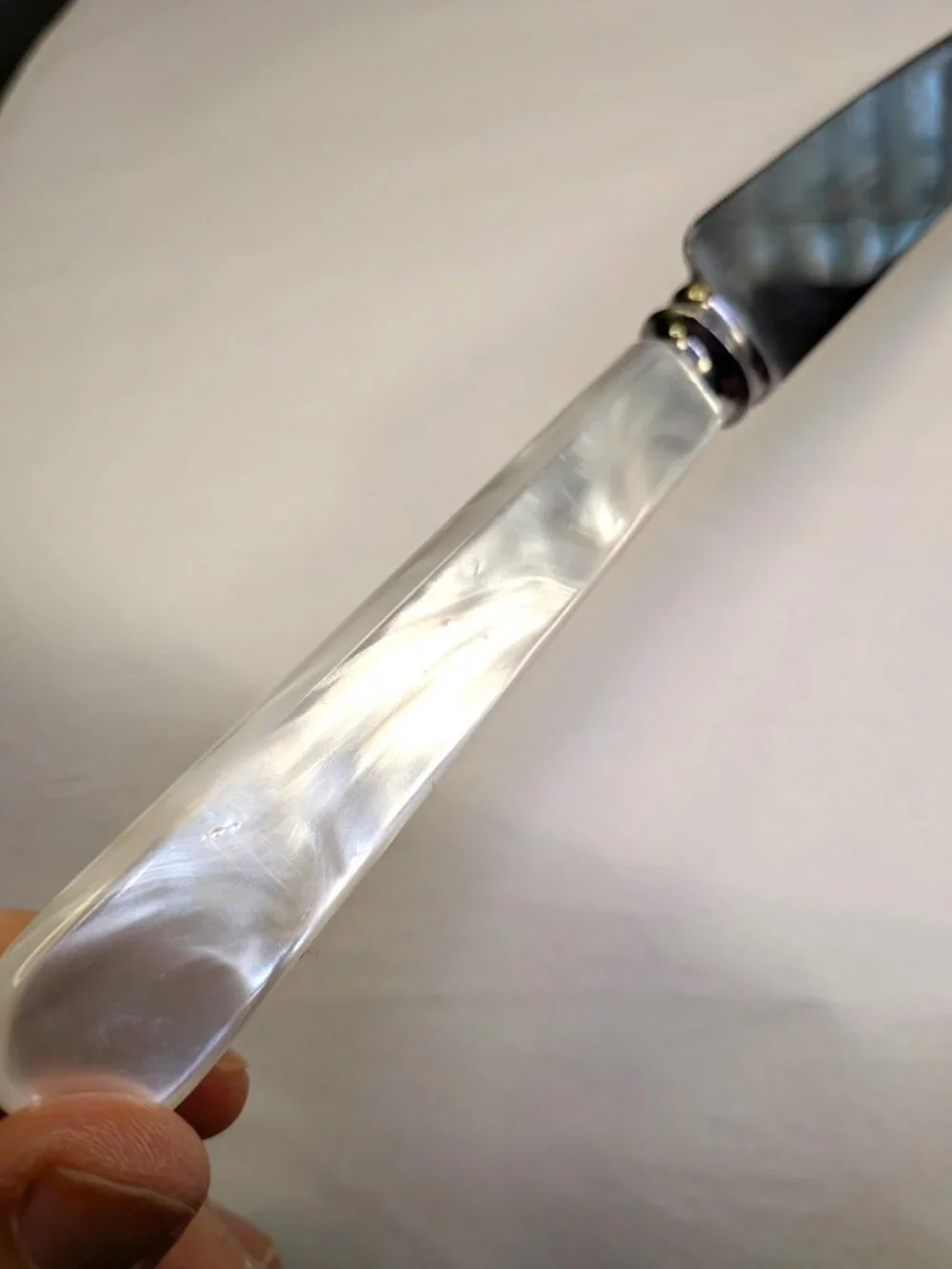 Vintage Raimond Sheffield England Pearl Handle Cake Knife 12.5